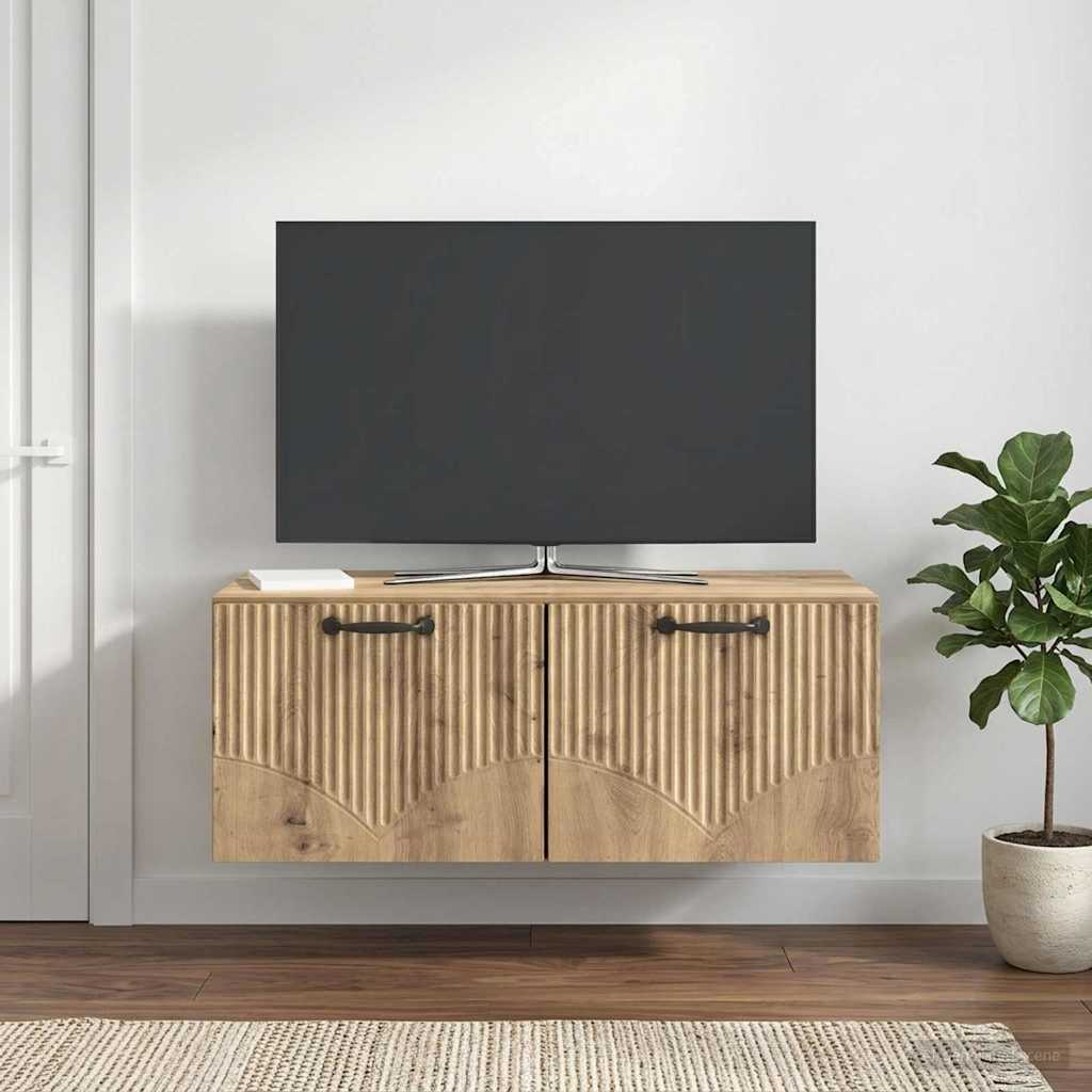Væghængt TV-skab 78,5 x 41 x 30 cm Artisan-eg Konstrueret træ