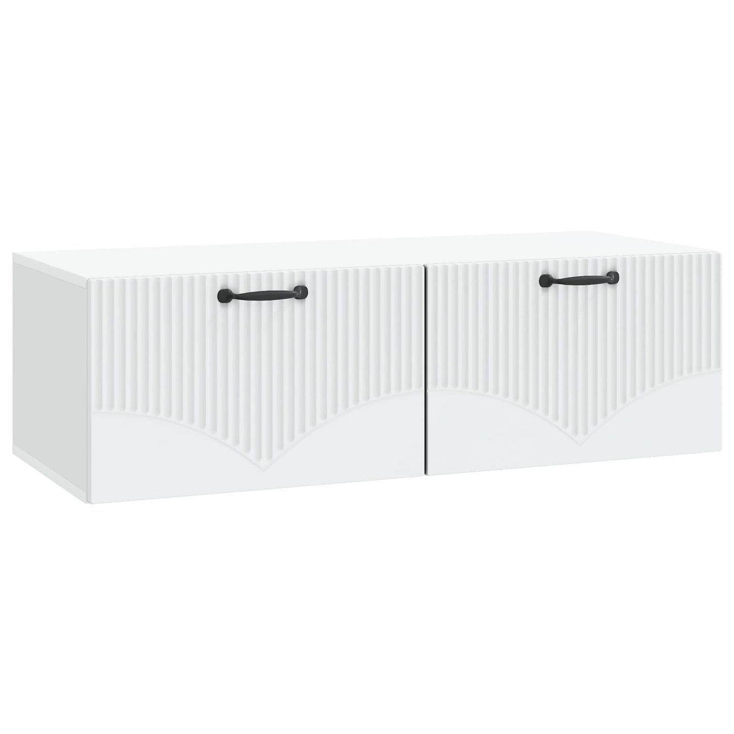 Væghængt TV-skab Hvid 98 x 41 x 30 cm Konstrueret træ