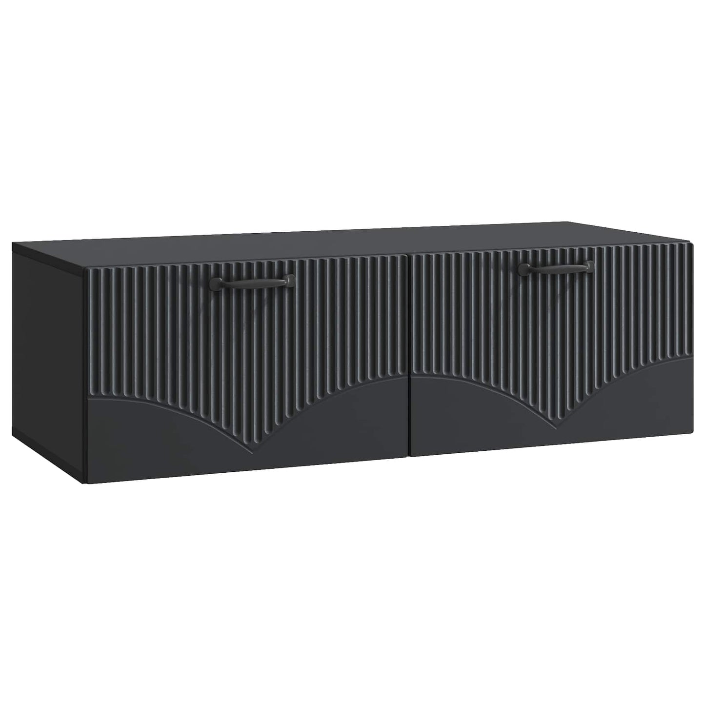Væghængt TV-skab Sort 98 x 41 x 30 cm Konstrueret træ