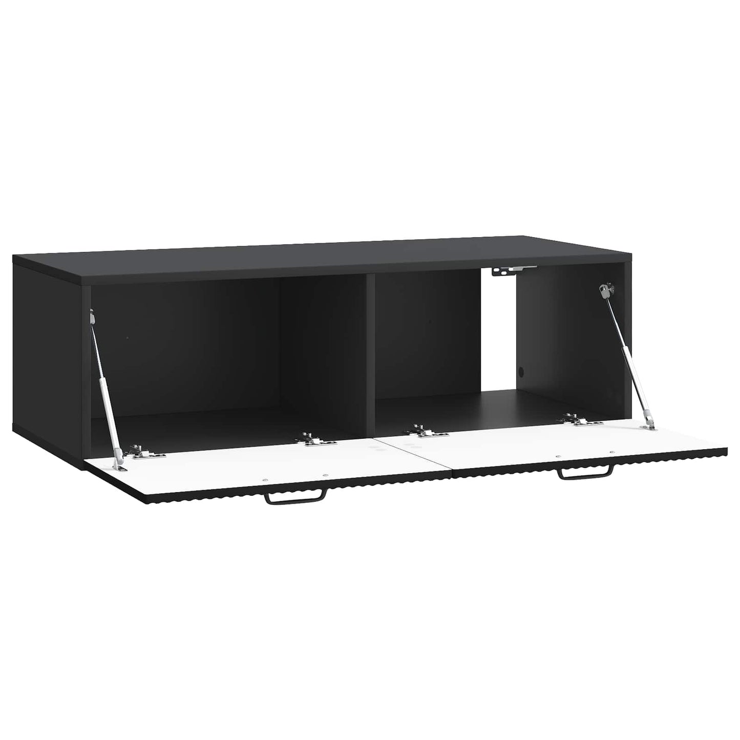 Væghængt TV-skab Sort 98 x 41 x 30 cm Konstrueret træ