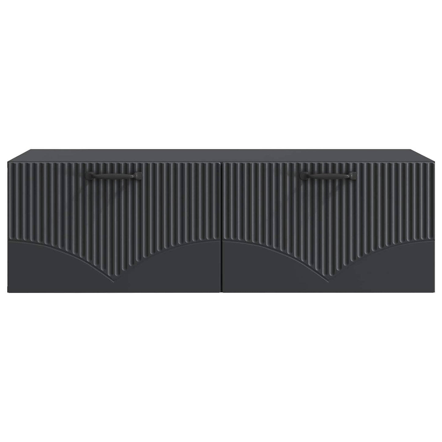 Væghængt TV-skab Sort 98 x 41 x 30 cm Konstrueret træ
