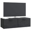 Væghængt TV-skab Sort 98 x 41 x 30 cm Konstrueret træ