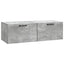 Væghængt TV-skab Betongrå 98 x 41 x 30 cm Konstrueret træ