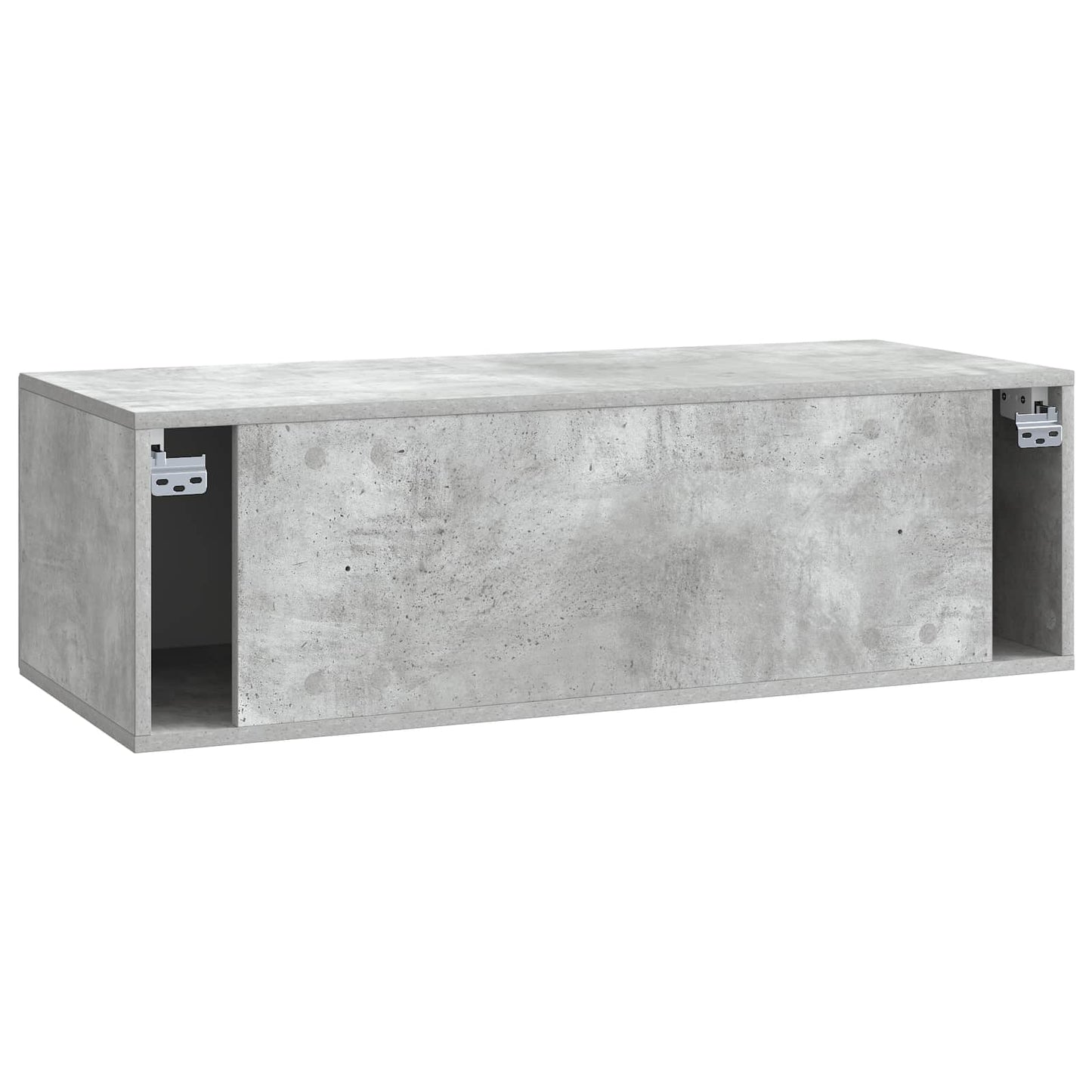 Væghængt TV-skab Betongrå 98 x 41 x 30 cm Konstrueret træ