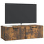Væghængt TV-skab Røget eg 98 x 41 x 30 cm Konstrueret træ