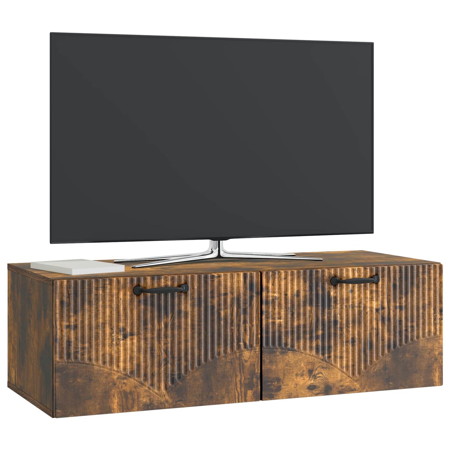 Væghængt TV-skab Røget eg 98 x 41 x 30 cm Konstrueret træ