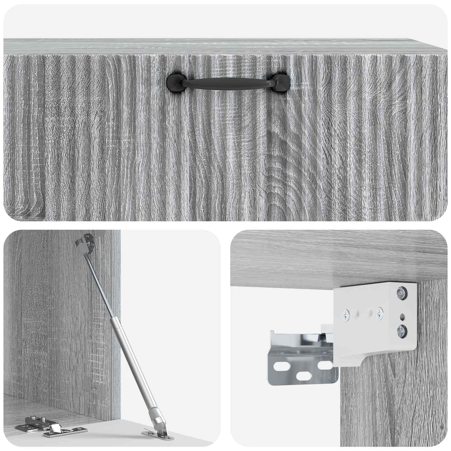 Væghængt TV-skab Grå sonoma-eg 98 x 41 x 30 cm Konstrueret træ