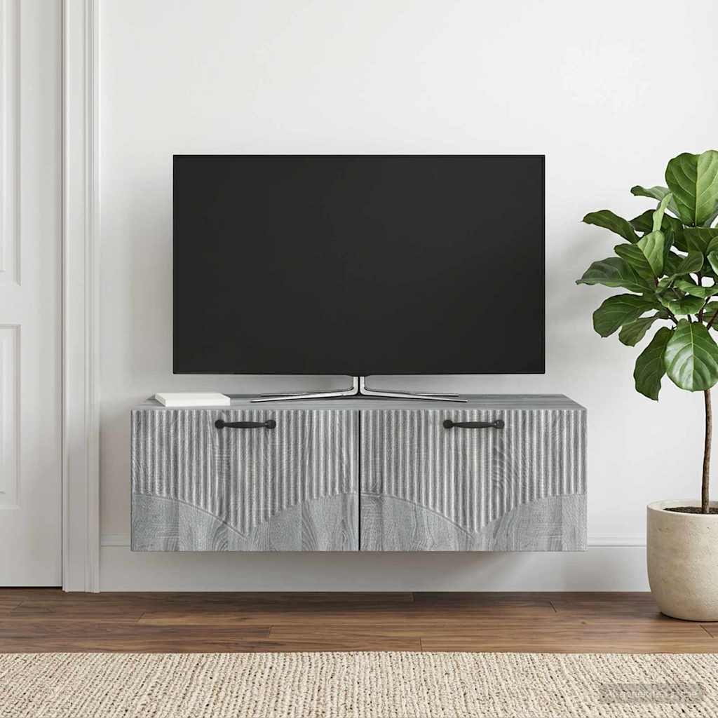 Væghængt TV-skab Grå sonoma-eg 98 x 41 x 30 cm Konstrueret træ