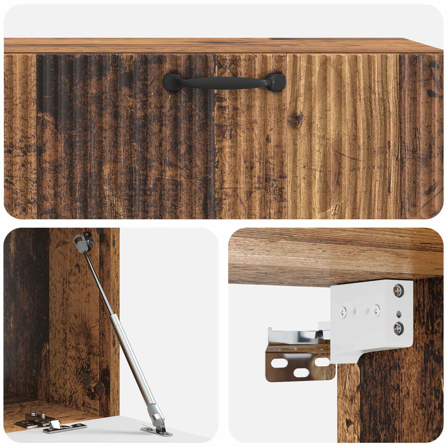 Væghængt TV-skab Gammelt træ 98 x 41 x 30 cm Konstrueret træ