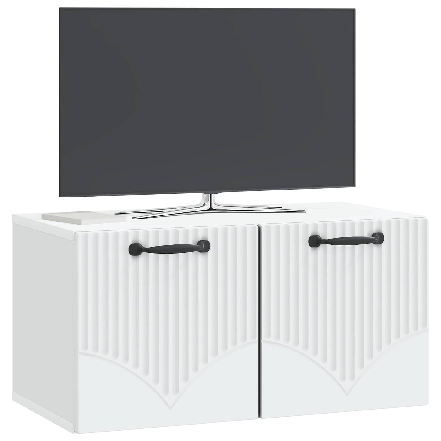 Væghængt TV-skab Hvid 59,5 x 31 x 30 cm Konstrueret træ