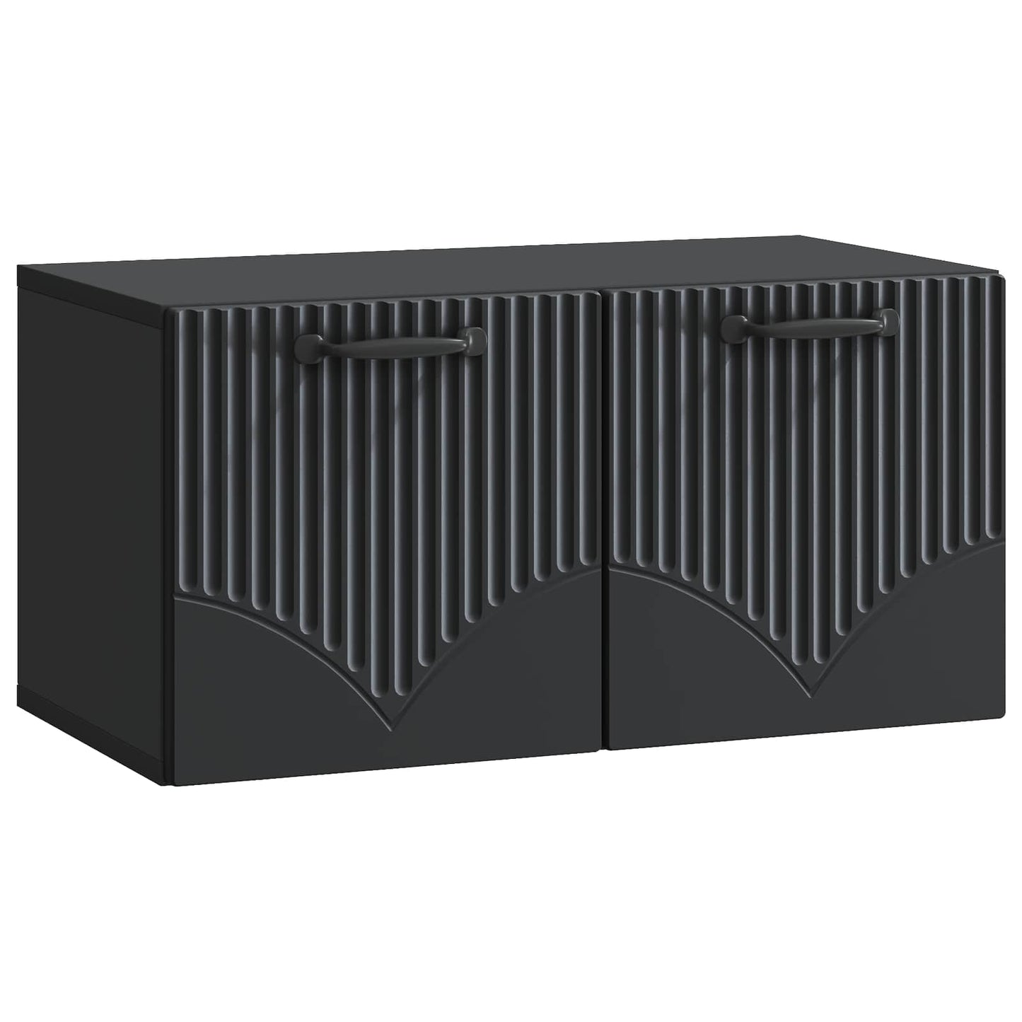 Væghængt TV-skab Sort 59,5 x 31 x 30 cm Konstrueret træ