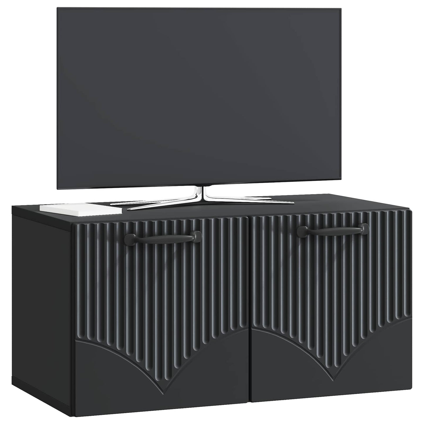 Væghængt TV-skab Sort 59,5 x 31 x 30 cm Konstrueret træ