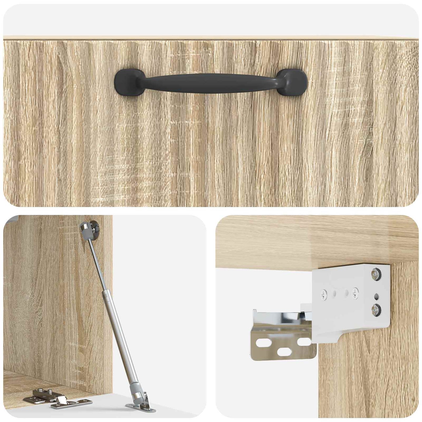 Væghængt TV-skab Sonoma-eg 59,5 x 31 x 30 cm Konstrueret træ