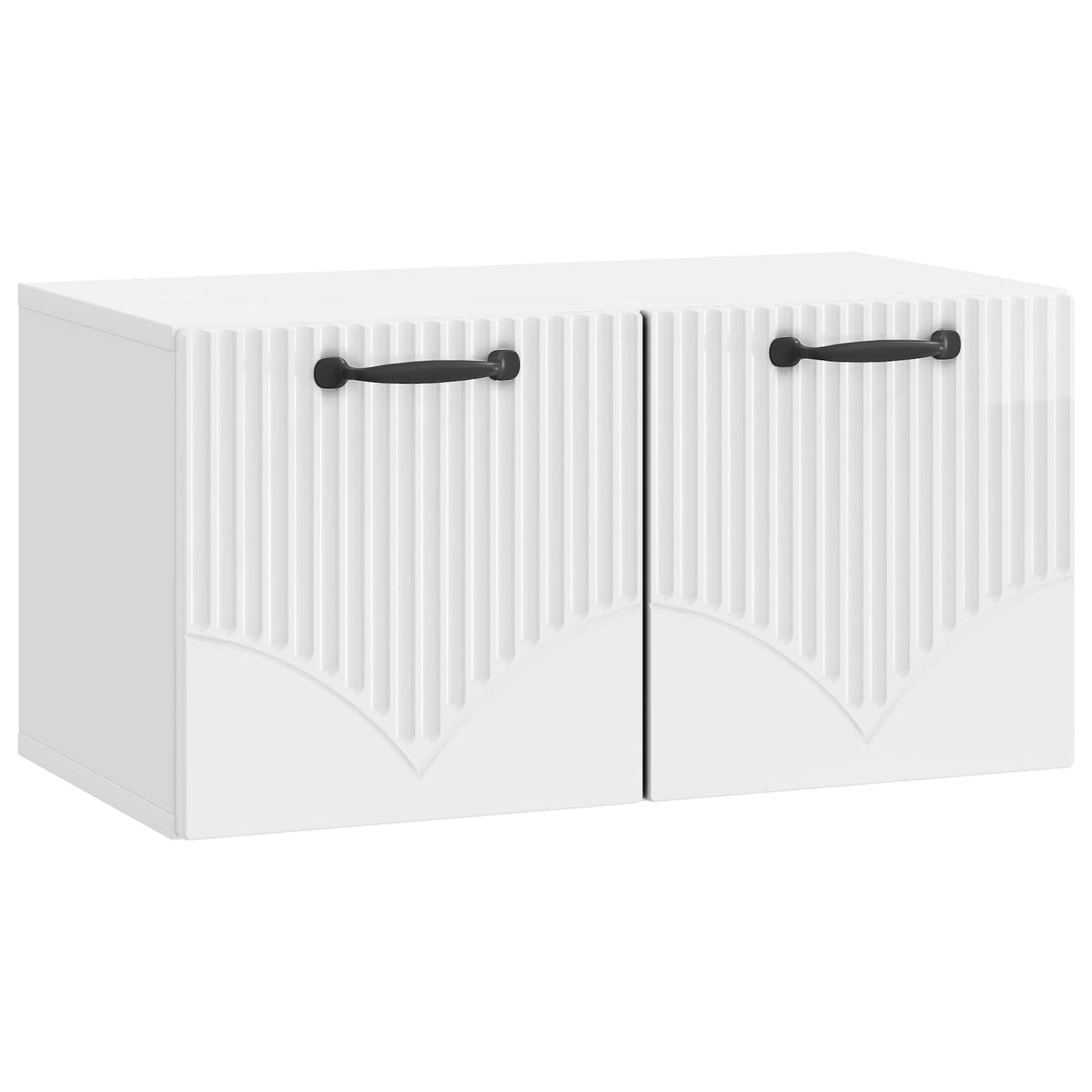 Væghængt TV-skab Vægmonteret Hvid højglans 59,5 x 31 x 30 cm