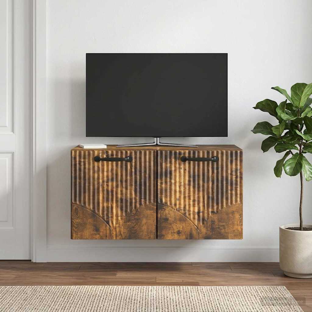 Væghængt TV-skab Røget eg 59,5 x 31 x 30 cm Konstrueret træ