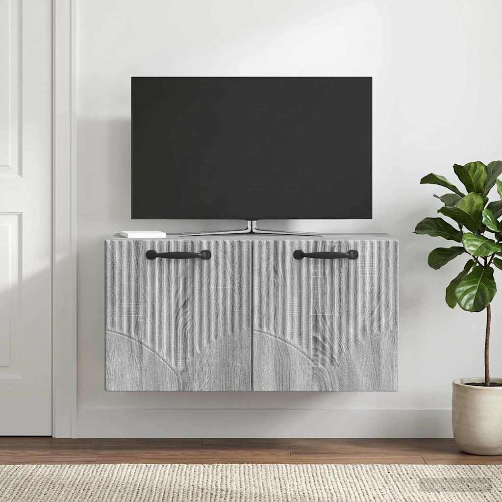Væghængt TV-skab Vægmonteret Grå sonoma-eg 59,5 x 31 x 30 cm