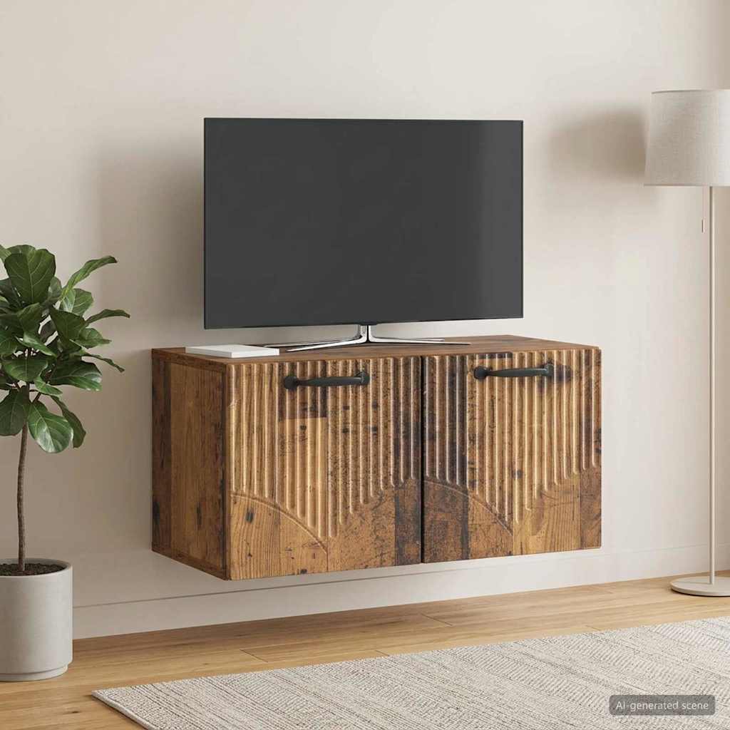 Væghængt TV-skab Gammelt træ 59,5 x 31 x 30 cm Konstrueret træ