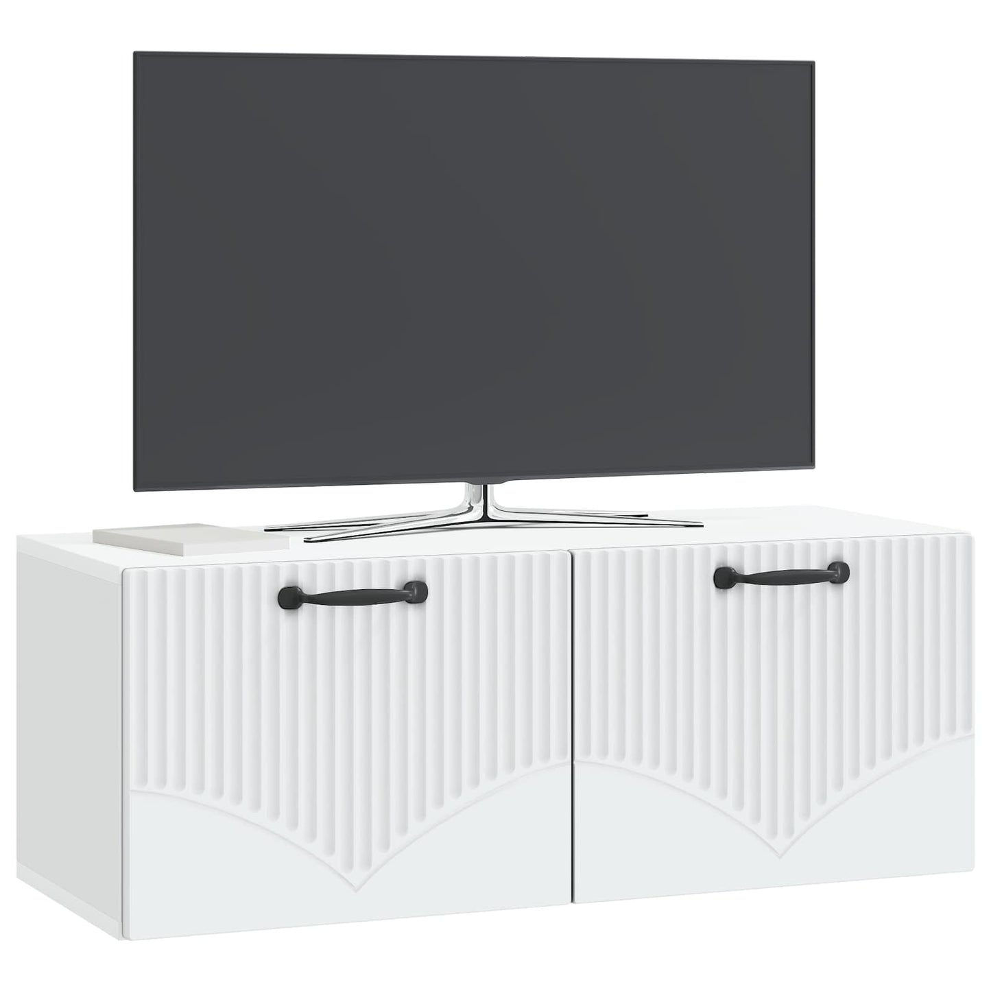 Væghængt TV-skab Hvid 78,5 x 31 x 30 cm Konstrueret træ
