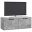 Væghængt TV-skab Betongrå 78,5 x 31 x 30 cm Konstrueret træ
