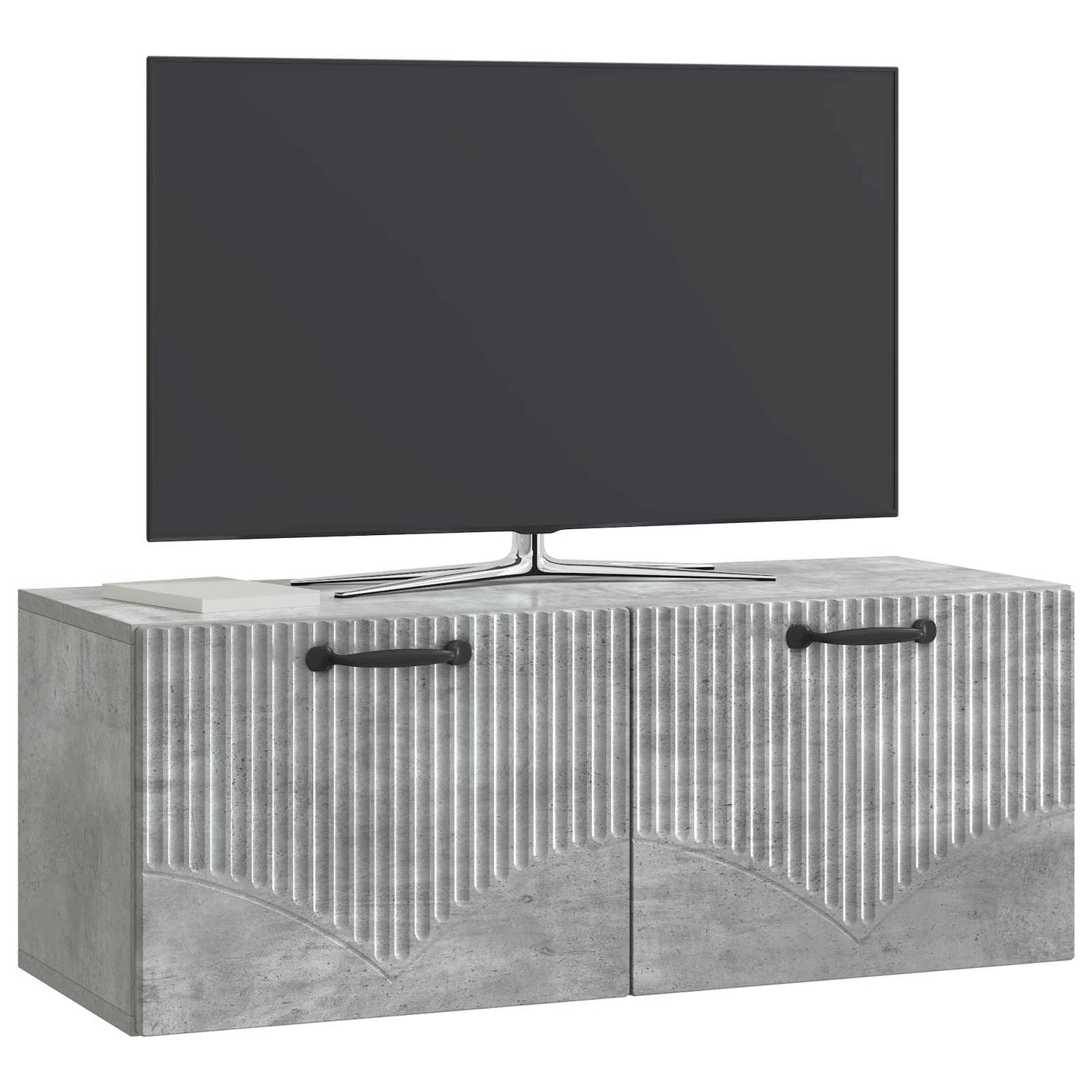 Væghængt TV-skab Betongrå 78,5 x 31 x 30 cm Konstrueret træ
