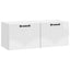 Væghængt TV-skab Vægmonteret Hvid højglans 78,5 x 31 x 30 cm