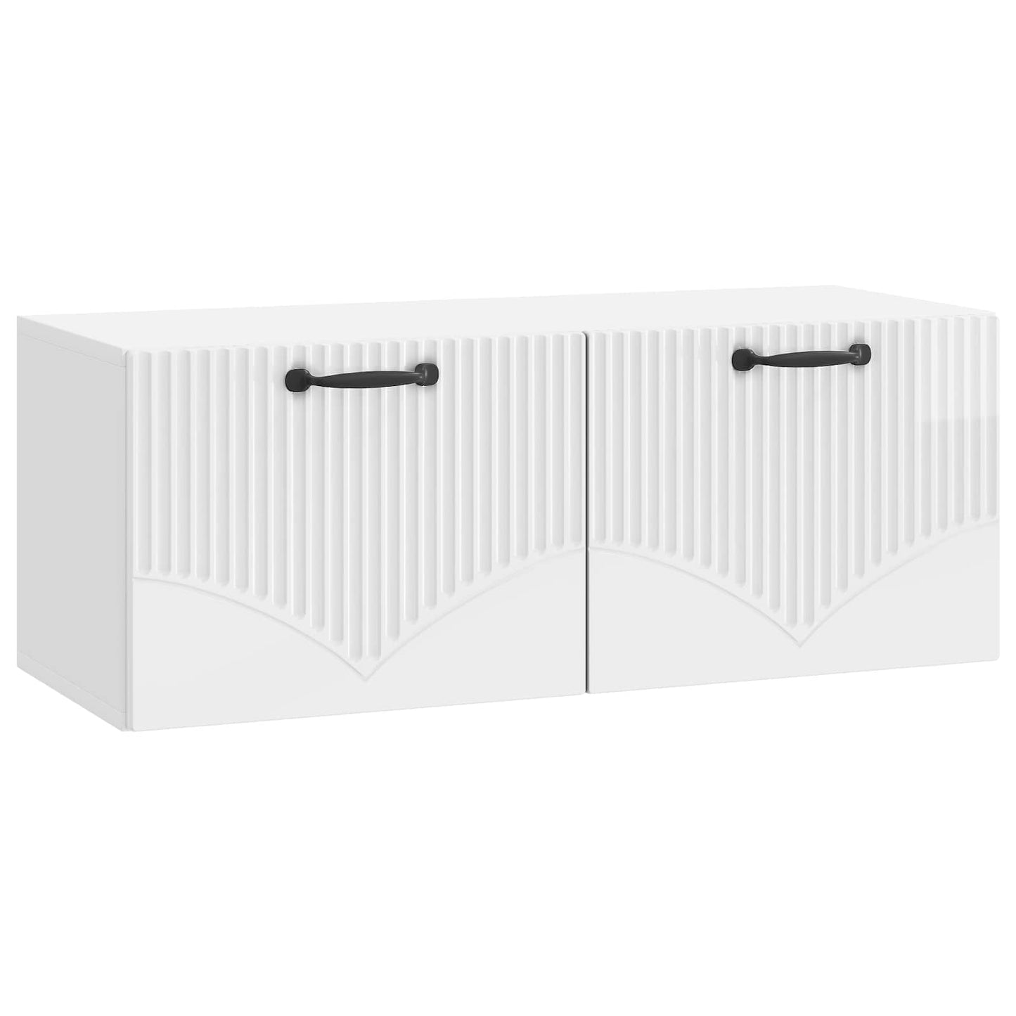 Væghængt TV-skab Vægmonteret Hvid højglans 78,5 x 31 x 30 cm