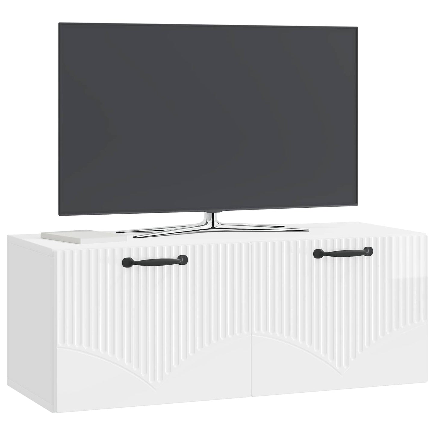 Væghængt TV-skab Vægmonteret Hvid højglans 78,5 x 31 x 30 cm