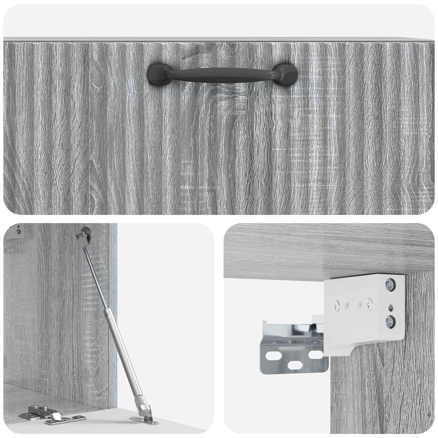 Væghængt TV-skab Vægmonteret Grå sonoma-eg 78,5 x 31 x 30 cm