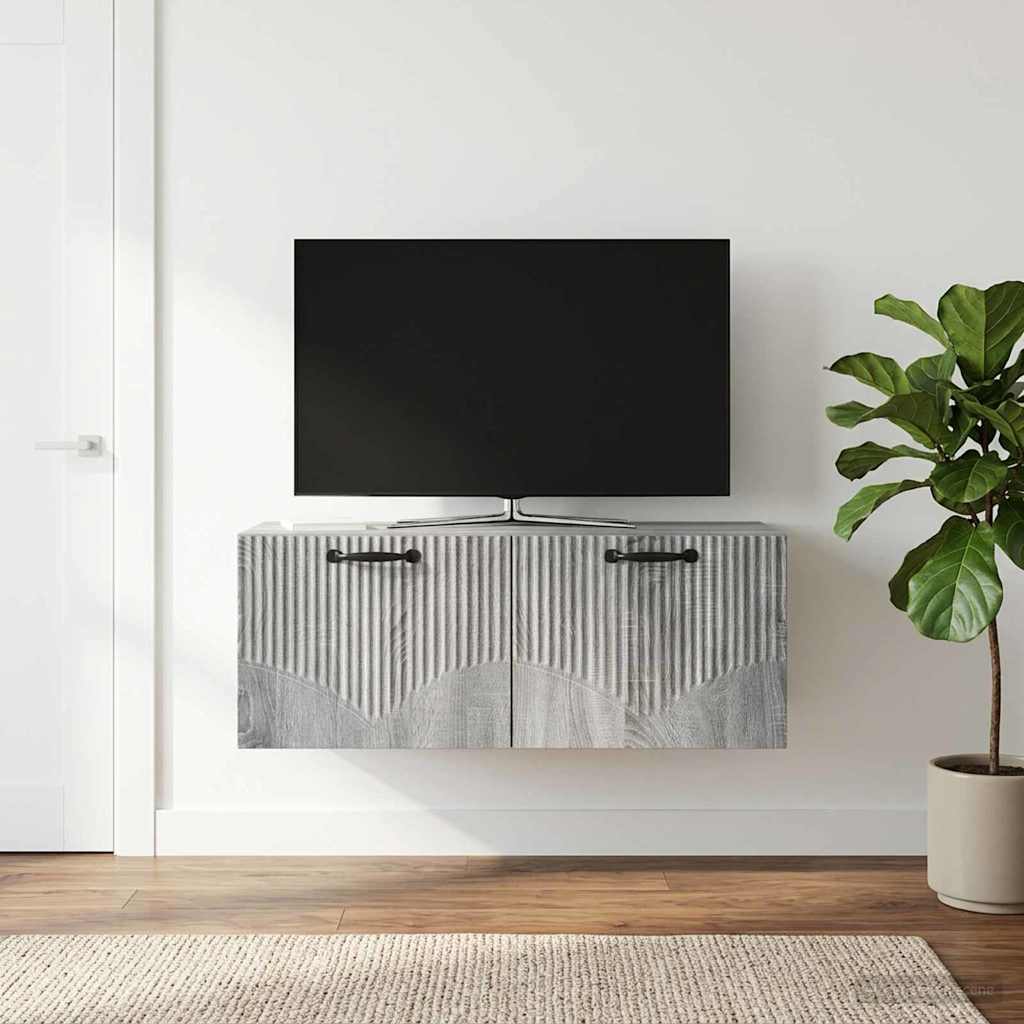 Væghængt TV-skab Vægmonteret Grå sonoma-eg 78,5 x 31 x 30 cm
