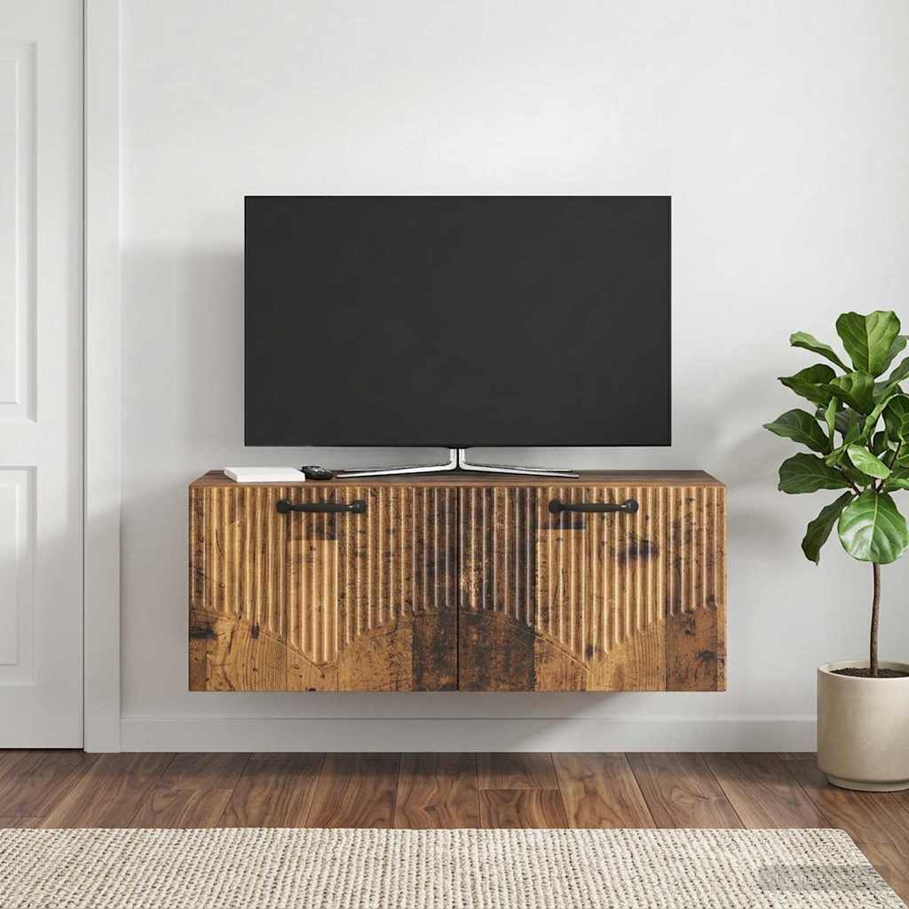 Væghængt TV-skab Gammelt træ 78,5 x 31 x 30 cm Konstrueret træ