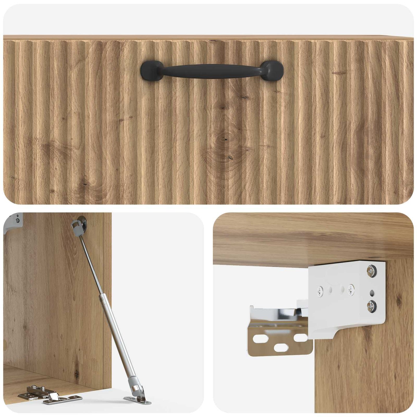 Væghængt TV-skab 78,5 x 31 x 30 cm Artisan-eg Konstrueret træ