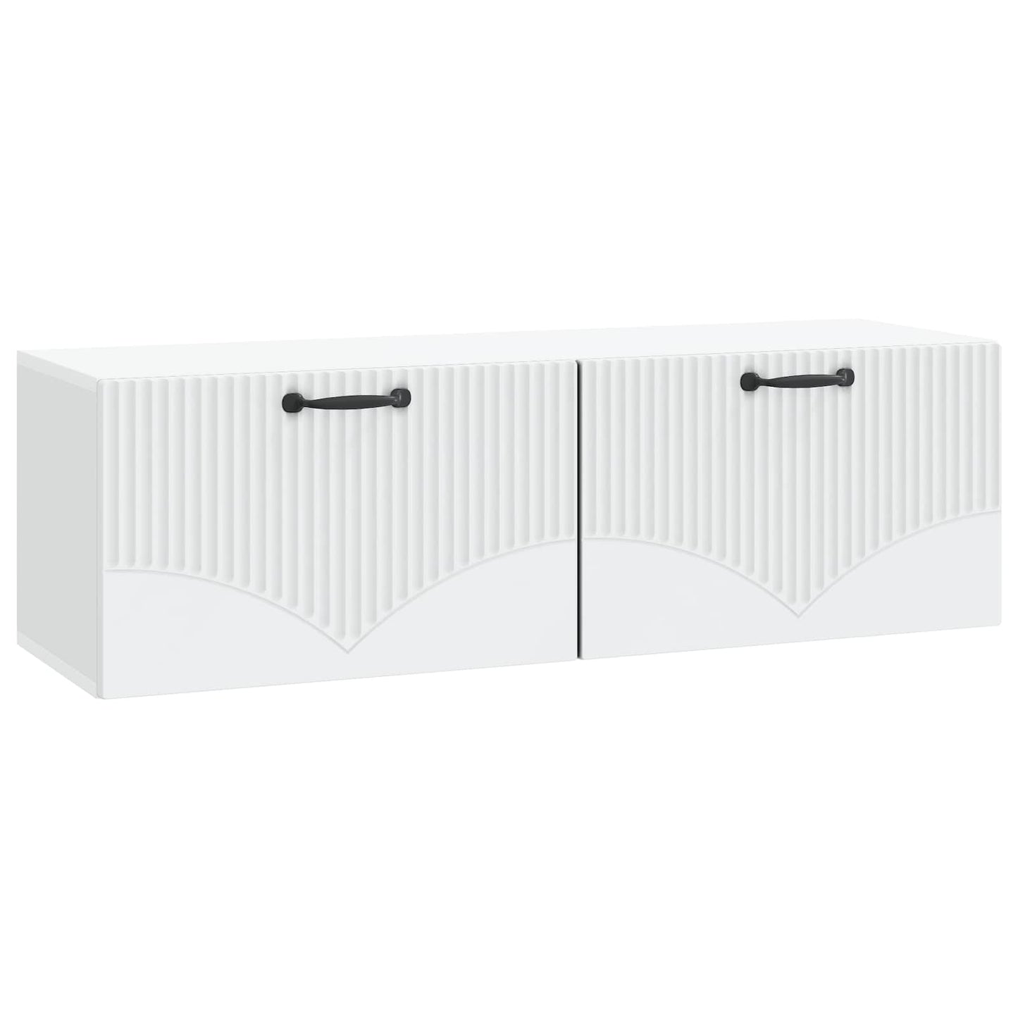 Væghængt TV-skab Hvid 98 x 31 x 30 cm Konstrueret træ