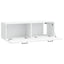 Væghængt TV-skab Hvid 98 x 31 x 30 cm Konstrueret træ