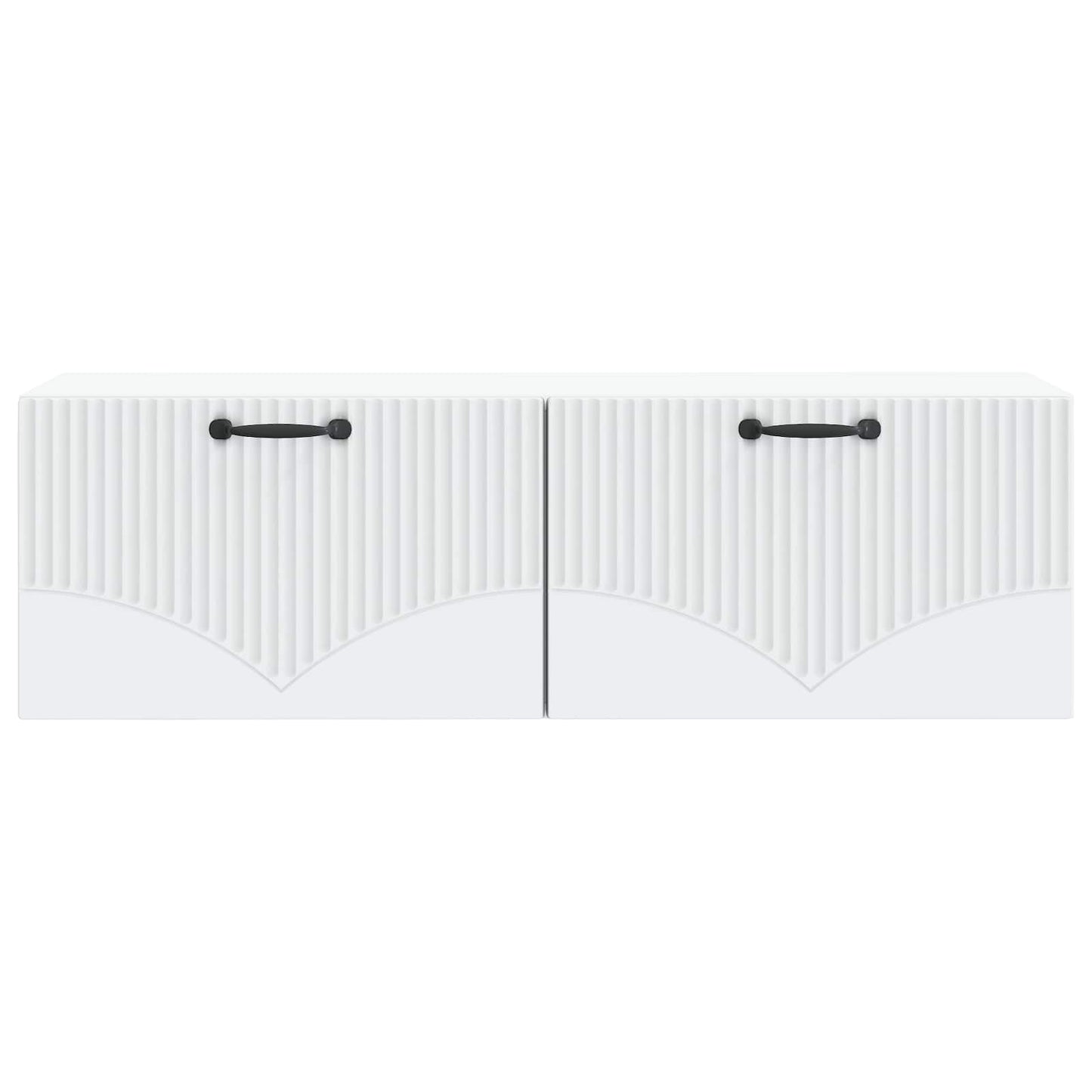 Væghængt TV-skab Hvid 98 x 31 x 30 cm Konstrueret træ