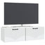 Væghængt TV-skab Hvid 98 x 31 x 30 cm Konstrueret træ