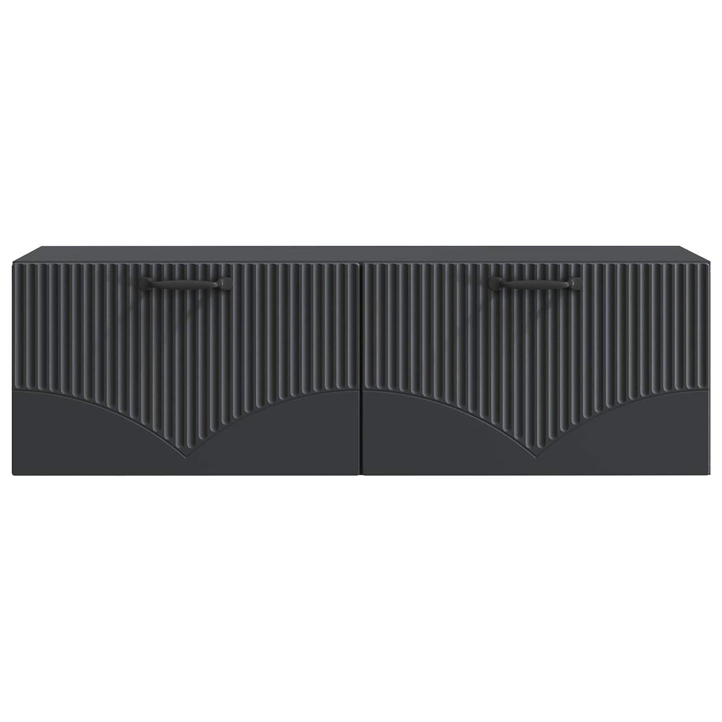 Væghængt TV-skab Sort 98 x 31 x 30 cm Konstrueret træ