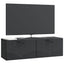 Væghængt TV-skab Sort 98 x 31 x 30 cm Konstrueret træ