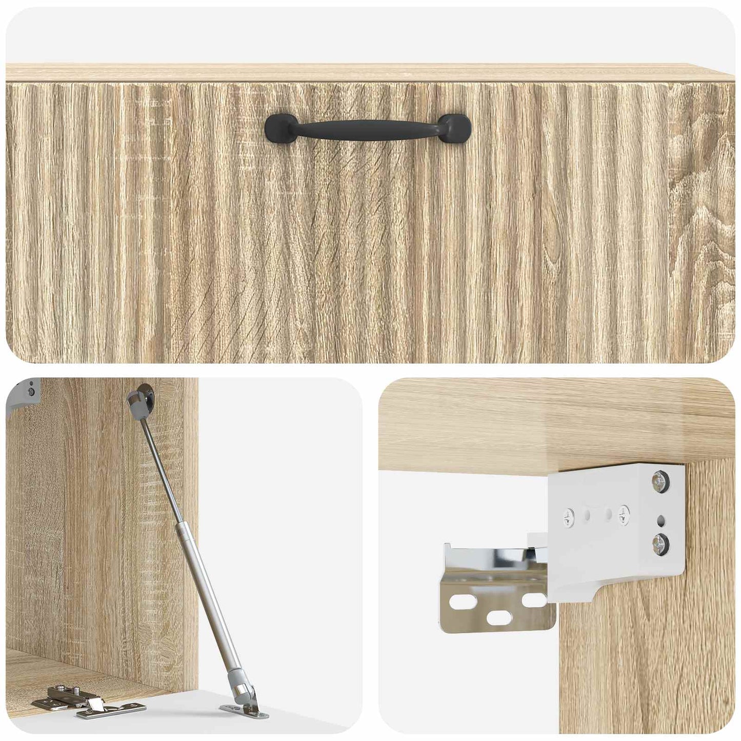 Væghængt TV-skab Sonoma-eg 98 x 31 x 30 cm Konstrueret træ