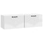 Væghængt TV-skab Hvid højglans 98 x 31 x 30 cm Konstrueret træ
