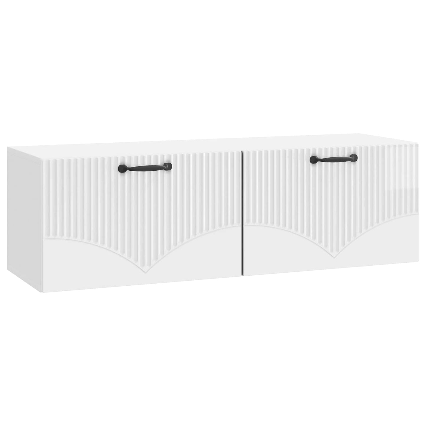 Væghængt TV-skab Hvid højglans 98 x 31 x 30 cm Konstrueret træ
