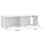 Væghængt TV-skab Hvid højglans 98 x 31 x 30 cm Konstrueret træ