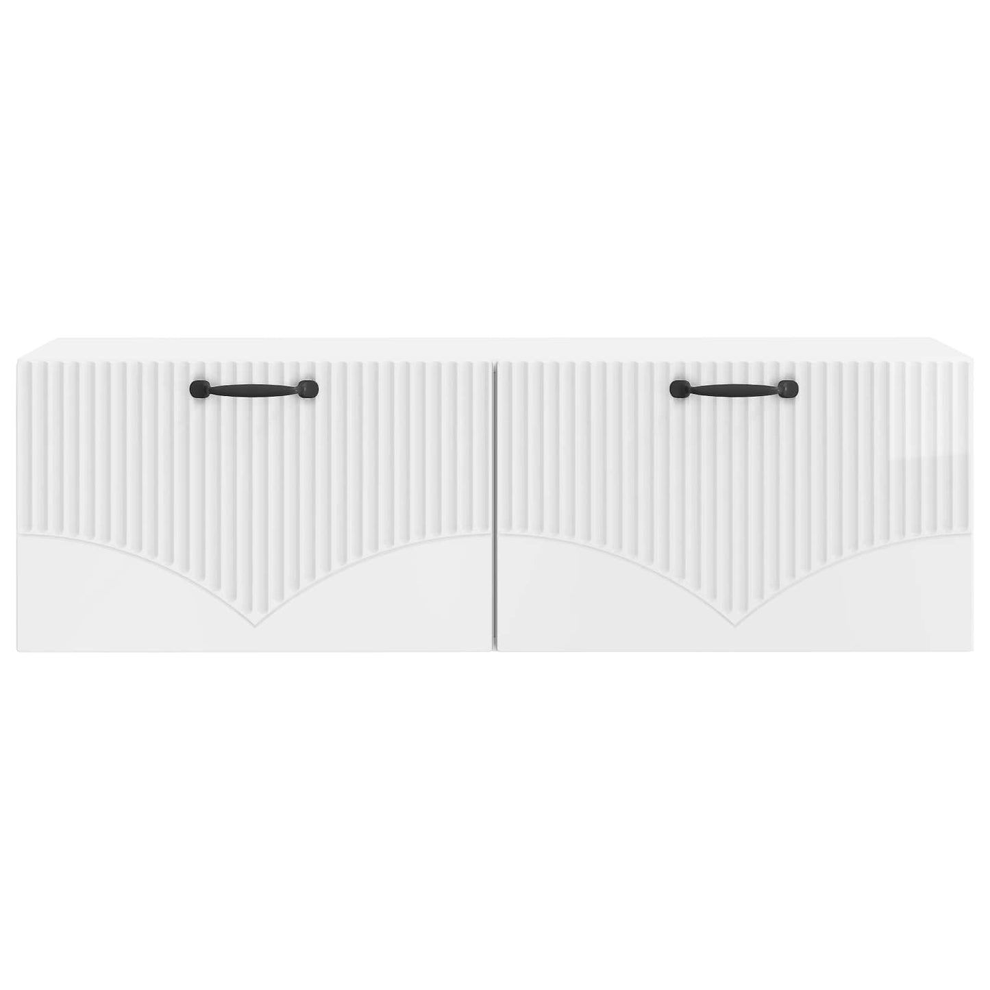 Væghængt TV-skab Hvid højglans 98 x 31 x 30 cm Konstrueret træ