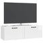 Væghængt TV-skab Hvid højglans 98 x 31 x 30 cm Konstrueret træ