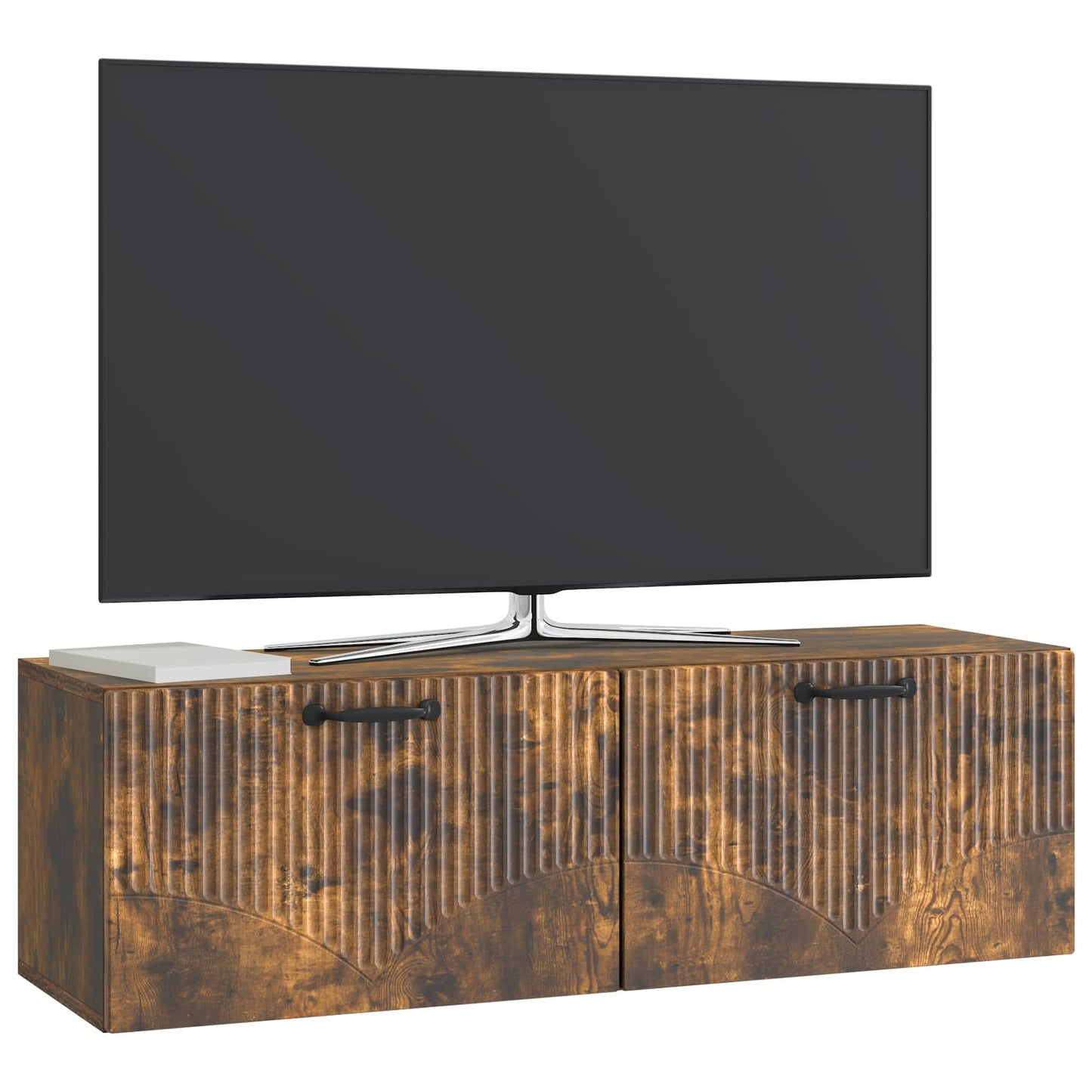 Væghængt TV-skab Røget eg 98 x 31 x 30 cm Konstrueret træ
