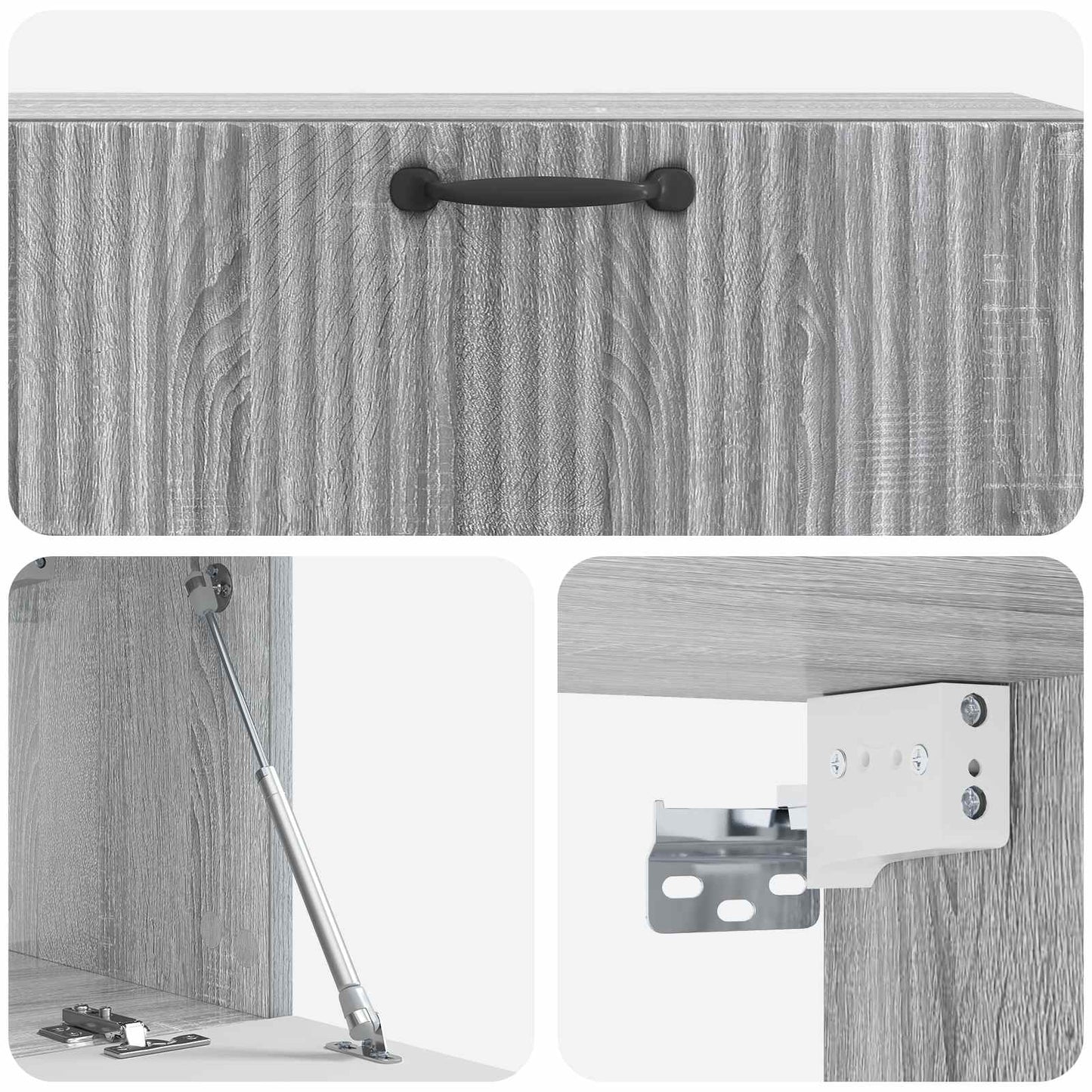 Væghængt TV-skab Grå sonoma-eg 98 x 31 x 30 cm Konstrueret træ
