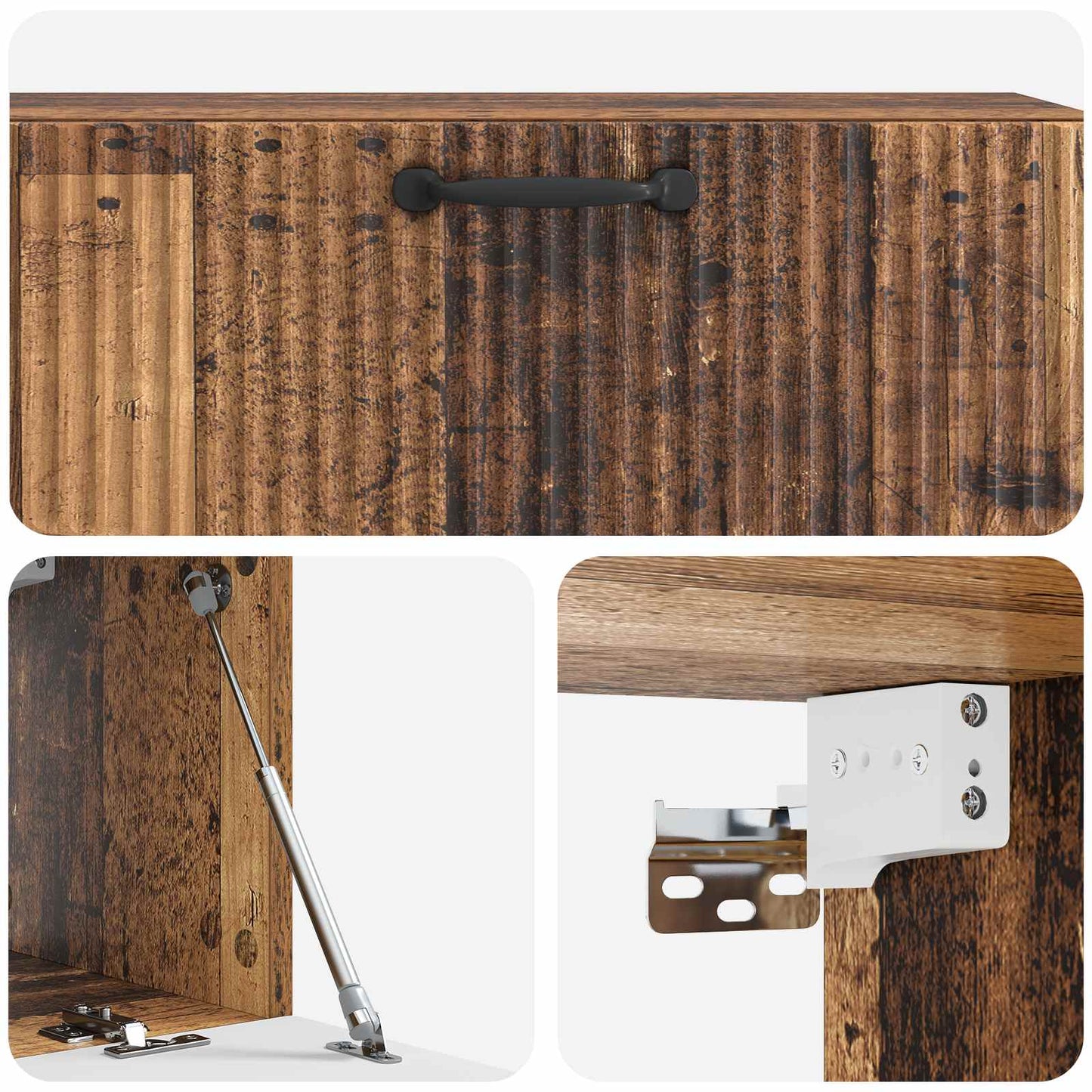Væghængt TV-skab Gammelt træ 98 x 31 x 30 cm Konstrueret træ