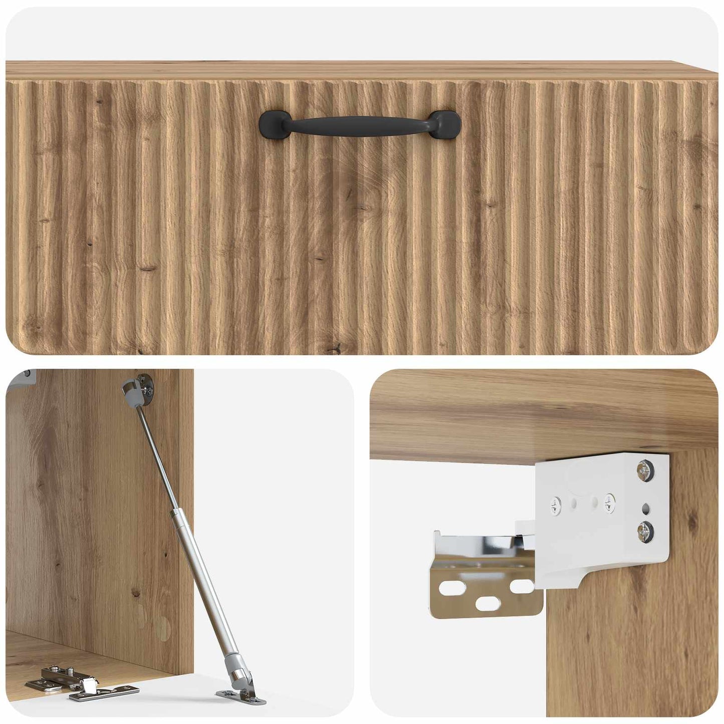Væghængt TV-skab 98 x 31 x 30 cm Artisan-eg Konstrueret træ