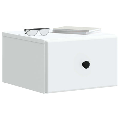 Væghængt Natbord 2 pcs Hvid 34,5 x 33 x 20 cm Konstrueret træ