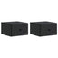 Væghængt Natbord 2 pcs Sort 34,5 x 33 x 20 cm Konstrueret træ