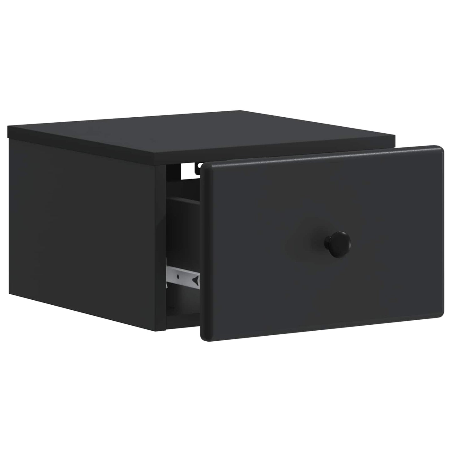 Væghængt Natbord 2 pcs Sort 34,5 x 33 x 20 cm Konstrueret træ